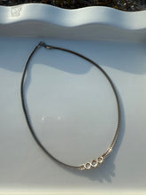 Load image into Gallery viewer, CZ Sterling Silver Omega Necklace
