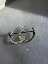 Load image into Gallery viewer, Double Horseshoe Sterling Silver Brooch
