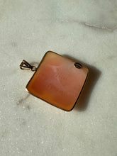 Load image into Gallery viewer, Italian Carved Cameo 14k Gold Square Pendant
