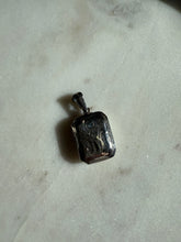 Load image into Gallery viewer, Etched Square Sterling Silver Locket Pendant
