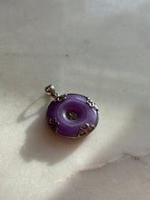 Load image into Gallery viewer, Dyed Purple Jade Sterling Silver Pendant
