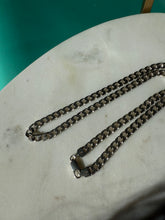 Load image into Gallery viewer, Vintage Solid Sterling Silver Cuban Link Chain 20”
