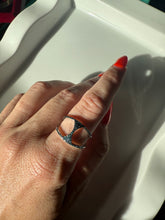 Load image into Gallery viewer, Blue Diamond Sterling Silver Ring Size 8.5
