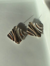 Load image into Gallery viewer, Vintage Sterling Silver Square Post Back Earrings
