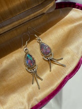 Load image into Gallery viewer, Vintage Opal Sterling Silver Fringe Earrings
