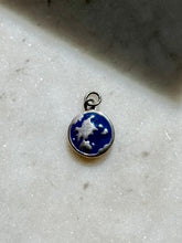 Load image into Gallery viewer, Blue Enamel Mini Earth Charm Sterling Silver

