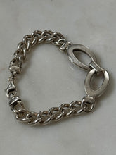 Load image into Gallery viewer, Vintage Sterling Silver Chunky Curb Link Bracelet 7.5”
