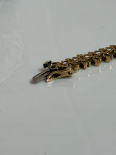 Load image into Gallery viewer, Vintage Solid 14k Yellow Gold Natural Diamond S-Link Tennis Bracelet 7”
