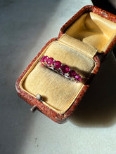 Load image into Gallery viewer, Synthetic Ruby Sterling Silver Infinity Band Ring Size 8.5
