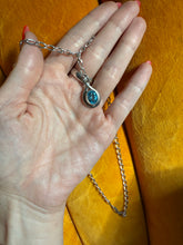 Load image into Gallery viewer, Vintage Blue Topaz Sterling Silver Necklace 18.5”
