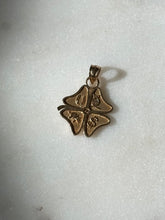 Load image into Gallery viewer, Vintage 10k Gold Clover Good Luck Pendant
