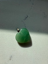 Load image into Gallery viewer, Vintage Jade Sterling Heart Charm
