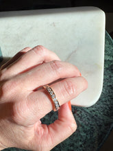 Load image into Gallery viewer, Gold Vermeil Channel Set Stacker Band Size 9.25
