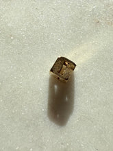 Load image into Gallery viewer, ‘I’ Initial 14k Yellow Gold Cube Slider Charm
