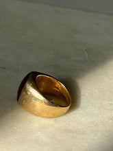 Load image into Gallery viewer, Solid 14k Yellow Gold Carnelian Signet Ring Size 5.75
