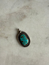 Load image into Gallery viewer, Vintage Turquoise Sterling Silver Pendant
