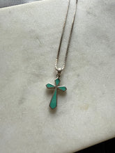 Load image into Gallery viewer, Sterling Silver Cross Necklace 17”
