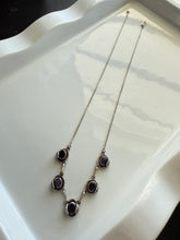 Load image into Gallery viewer, Purple Stone Mexico Sterling Necklace 20”
