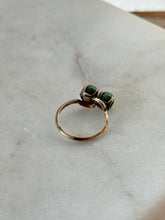Load image into Gallery viewer, Green Toi et Moi 10k Gold Filled Espo Ring Size 4.75

