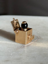 Load image into Gallery viewer, Vintage Jack in the Box Gold Charm 14k Gold
