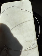 Load image into Gallery viewer, Labradorite &amp; Garnet Sterling Silver Torque Necklace 18”
