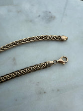 Load image into Gallery viewer, Vintage y2k Gold Vermeil Foxtail Bracelet 7.25”
