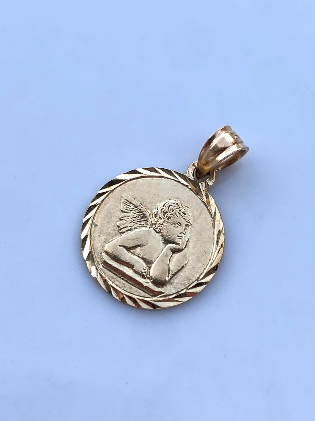 Cherub Vintage 14k Gold Charm