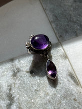 Load image into Gallery viewer, Amethyst Cabochon Sterling Silver Drop Pendant
