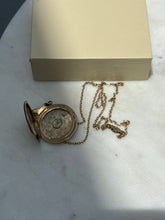 Load image into Gallery viewer, Antique Floral Locket Gold Fill Necklace 19.25”
