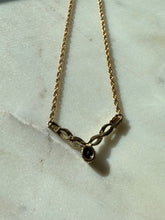 Load image into Gallery viewer, Blue Sapphire Gold Vermeil Necklace 16.25”
