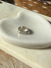 Load image into Gallery viewer, Heather Spellout Sterling Silver Ring Size 5.5
