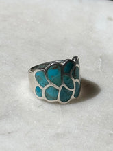 Load image into Gallery viewer, Turquoise Inlay Sterling Silver Ring Size 5.5
