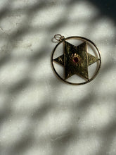 Load image into Gallery viewer, Vintage Carved 14k Gold Six-Pointed Star Pendant
