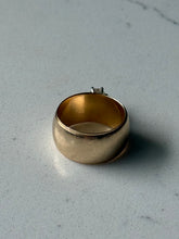 Load image into Gallery viewer, Vintage Solid 14k Gold Cigar Band Diamond Ring Size 5.5
