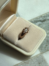 Load image into Gallery viewer, Victorian Moonstone 10k Rosey Gold Ring Size 5.75
