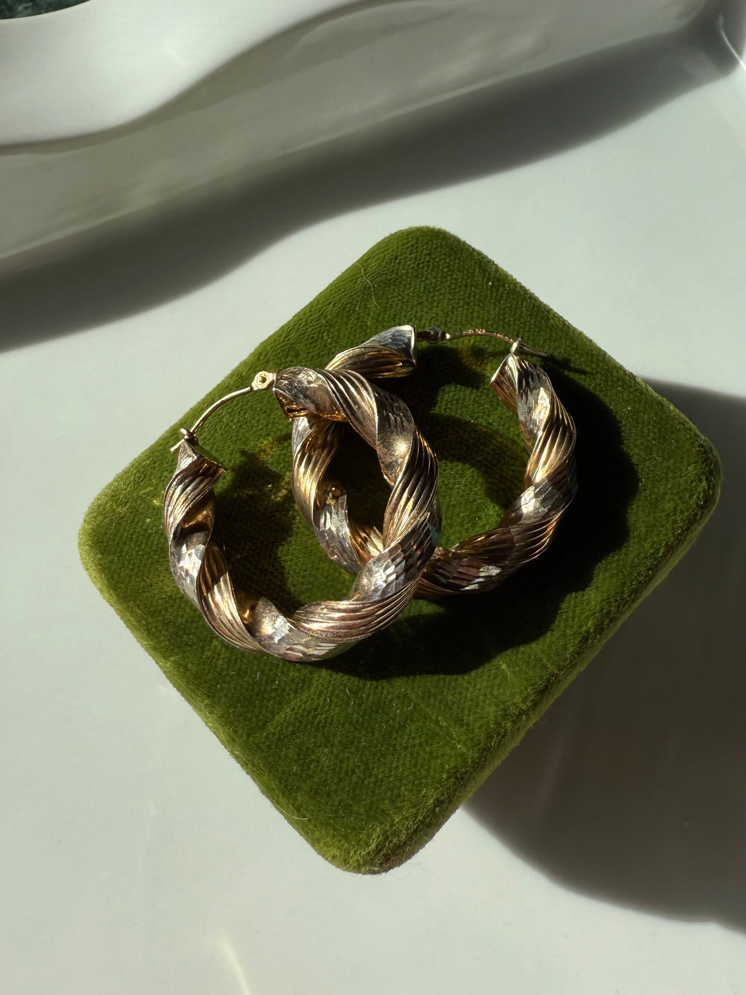 Tubular Gold Vermeil Hoops