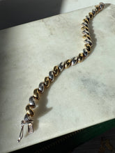 Load image into Gallery viewer, Disco Two-Tone Croissant San Marco Gold Vermeil Sterling Bracelet 7.5”

