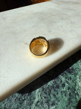 Load image into Gallery viewer, Gold Vermeil Iced Cage Ring Size 6
