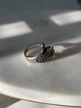 Load image into Gallery viewer, Vintage Blue Sapphire Sterling Silver Panther Ring Size 8.5
