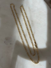 Load image into Gallery viewer, Italian Gold Vermeil Figaro Link Chain 24”
