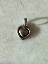 Load image into Gallery viewer, James Avery Sterling Silver 14k Yellow Gold Heart Charm
