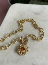 Load image into Gallery viewer, Vintage Costume Gold Tone Toggle Clasp Necklace 17.5”

