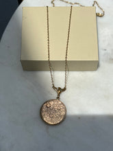 Load image into Gallery viewer, Antique Floral Locket Gold Fill Necklace 19.25”
