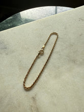 Load image into Gallery viewer, Italian Gold Vermeil Dainty Rope Chain 7.5”
