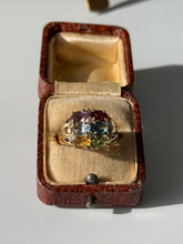 Load image into Gallery viewer, Colorful Multistone Gold Vermeil Ring Size 8
