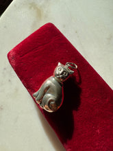 Load image into Gallery viewer, Cat Sterling Silver 3D Puffy Pendant
