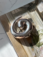 Load image into Gallery viewer, Vintage Monet Silvertone Spiral Brooch

