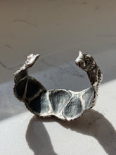 Load image into Gallery viewer, Vintage Chunky Solid Sterling Silver Fish Cuff Bracelet
