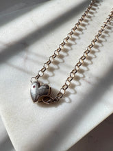 Load image into Gallery viewer, Vintage Sterling Silver Heart Necklace 33”
