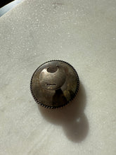 Load image into Gallery viewer, Vintage Painted Porcelain Daisy Sterling Silver Concho
